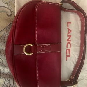 Red Lancel Shoulder Bag